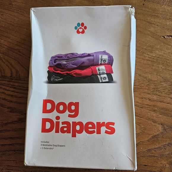 Pet Parents Dog Diapers – Medium 3-Pack, Washable & Reusable, Black – NEW - Picture 1 of 5